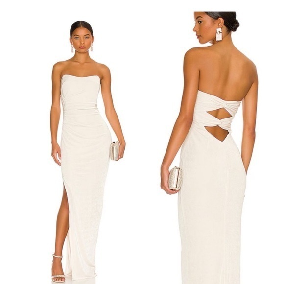 Katie May Dresses & Skirts - Katie May Dress Sway Maxi Gown Strapless in Champagne Cream
